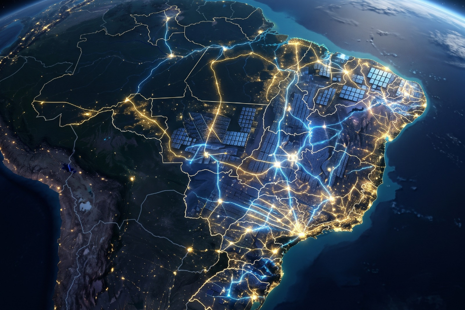Usina fotovoltaica representando o potencial da energia solar para o abastecimento elétrico do Brasil